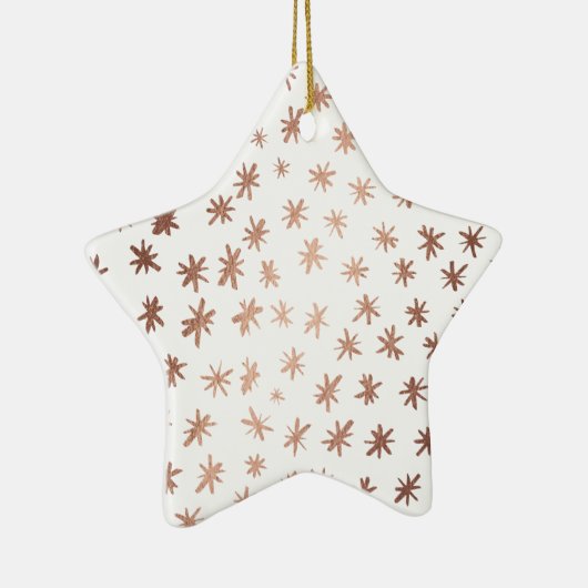 Metallische Sterne - Kupfer Keramik Ornament (Rechts)