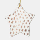 Metallische Sterne - Kupfer Keramik Ornament (Links)