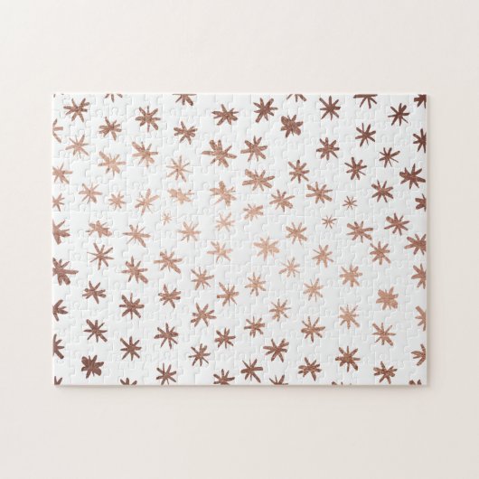 Metallische Sterne - Kupfer Puzzle (Horizontal)