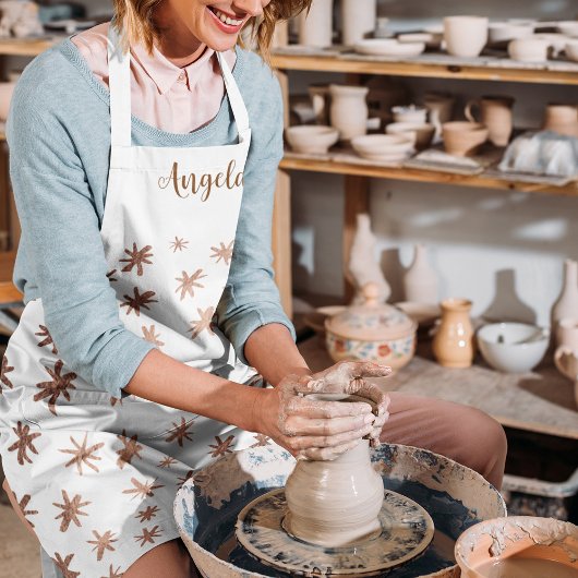 Metallische Sterne - Kupfer Schürze