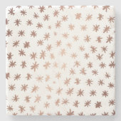 Metallische Sterne - Kupfer Steinuntersetzer (Vorderseite)