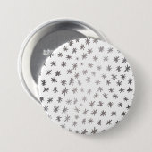 Metallische Sterne - silber Button (Vorne & Hinten)