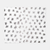 Metallische Sterne - silber Fleecedecke (Vorderseite (Horizontal))