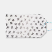 Metallische Sterne - silber Geschenkanhänger (Vorderseite (Horizontal))