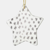 Metallische Sterne - silber Keramik Ornament (Links)