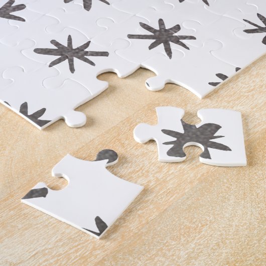 Metallische Sterne - silber Puzzle (Seite)