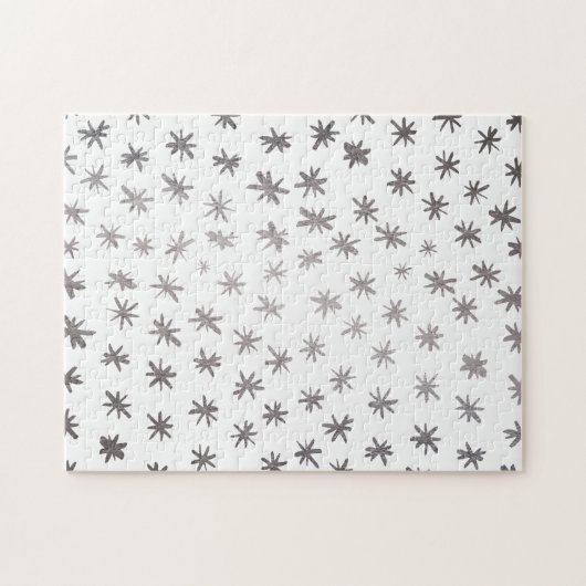 Metallische Sterne - silber Puzzle (Horizontal)