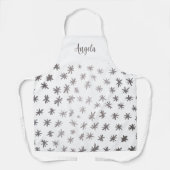 Metallische Sterne - silber Schürze (Vorderseite)