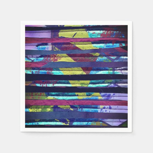 Metallische Streifen Serviette (Vorderseite)