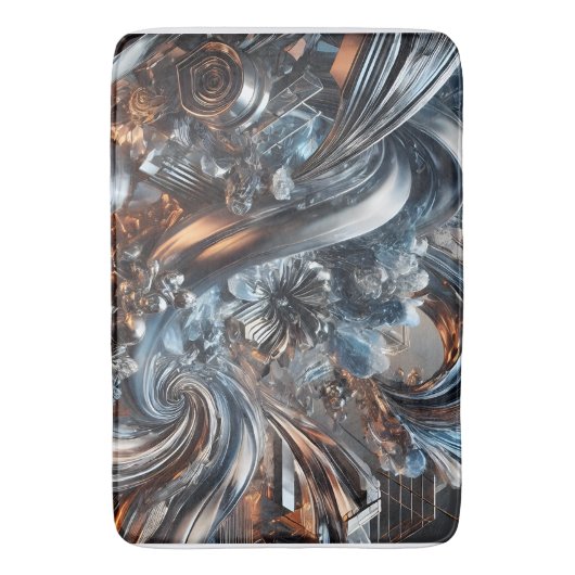Metallische Strömungen Badematte (Vorderseite Vertikal)