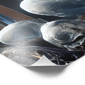 Metallische Strömungen Fotodruck (Ecke)