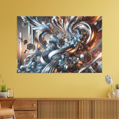 Metallische Strömungen Leinwanddruck (Insitu (Wohnzimmer))