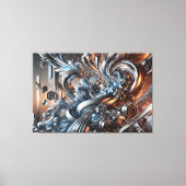 Metallische Strömungen Leinwanddruck (Vorderseite)