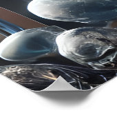 Metallische Strömungen Poster (Ecke)