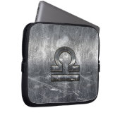 Metallische Style Libra Zodiac-Zeichen Laptopschutzhülle (Vorne Rechts)