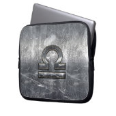 Metallische Style Libra Zodiac-Zeichen Laptopschutzhülle (Vorderseite Links)