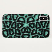 Metallische tadellose grüne Giraffe Case-Mate iPhone Hülle (Rückseite (Horizontal))
