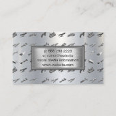 Metallische Textur | Hardware-Tools Visitenkarte (Rückseite)