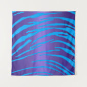 Metallische Tiger Streifen Lila blau Wandteppich (Vorderseite (Horizontal))