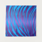 Metallische Tiger Streifen Lila blau Wandteppich (Vorderseite)