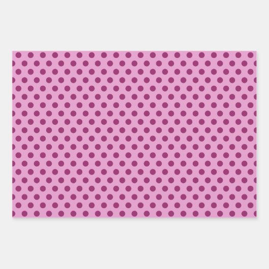 Metallische Trauben Lila Pink Berry Dot Weihnachte Geschenkpapier Set (Vorderseite 3)