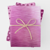 Metallische Trauben Lila Pink Berry Dot Weihnachte Geschenkpapier Set (Beispiel)