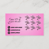 Metallische Treuekarte Visitenkarte (Rückseite)