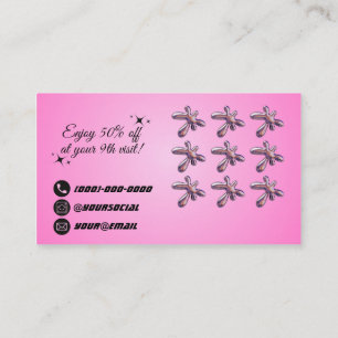 Metallische Treuekarte Visitenkarte