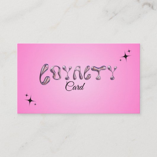 Metallische Treuekarte Visitenkarte (Vorderseite)
