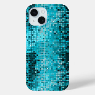 Metallische türkisfarbene Sequins Look Disco Mirro Case-Mate iPhone Hülle