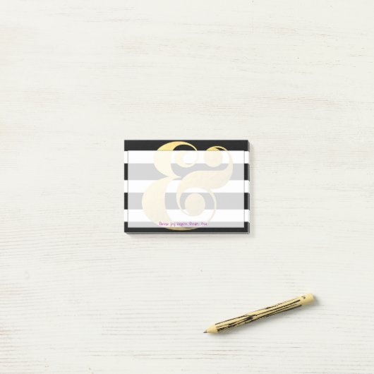 Metallische u. Streifen-Etzeichen-Post-It Post-it Klebezettel (Auf Schreibtisch)