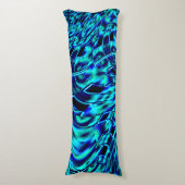 Metallische und krüge Täuschung, blau bis grün Seitenschläferkissen (Vorderseite Vertikal)