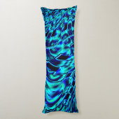 Metallische und krüge Täuschung, blau bis grün Seitenschläferkissen (Rückseite (Vertikal))