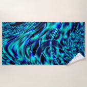 Metallische und krüge Täuschung, blau bis grün Strandtuch (Vorderseite)