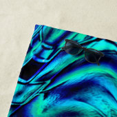 Metallische und krüge Täuschung, blau bis grün Strandtuch (Beispiel)