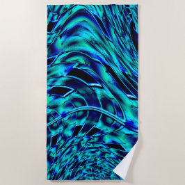 Metallische und krüge Täuschung, blau bis grün Strandtuch