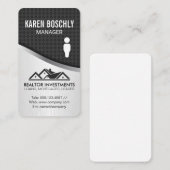 Metallische Variation von Kohlenfaser-Agent aus ec Visitenkarte (Vorne/Hinten)