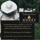 Metallische Vintage Skep Hive Imker Visitenkarte