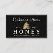 Metallische Vintage Skep Hive Imker Visitenkarte (Vorderseite)