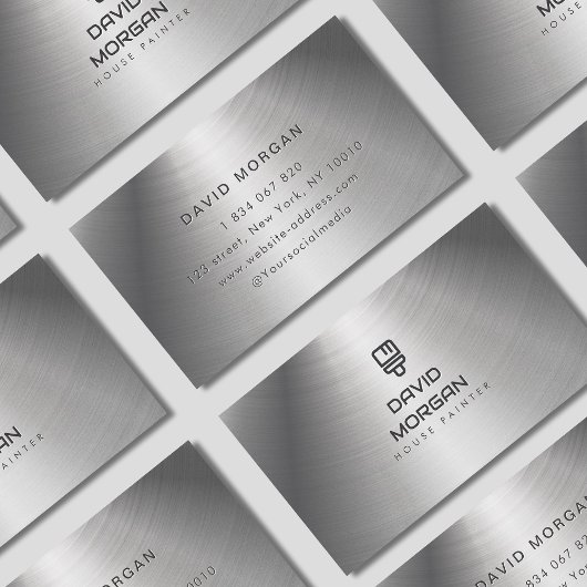 Metallische Visitenkarte für Hausmaler