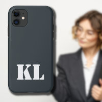 Metallische Vollfarbmonogramm aus Gunmetal