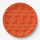 Metallische Waves-Orange-PAPER-PARTY-TELLER Pappteller (Vorderseite)
