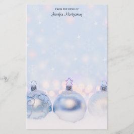 Metallische Weihnachtsbälle Magische Fotografie Briefpapier