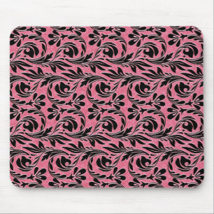 Metallische Wellen, Lt Pink-Schwarz-Mousepad Mousepad