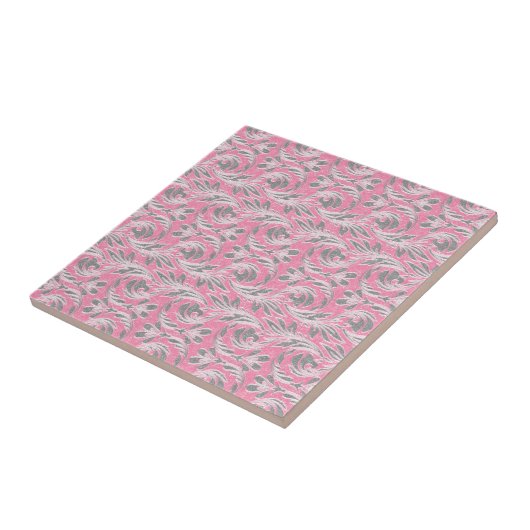 Metallische Wellen, lt rosa-weiß Fliese (Seite)