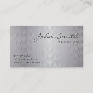 Metallische Wellenmuster Realtor Business Card Visitenkarte