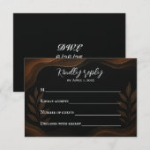 Metallische Whisper-RSVP-Karte RSVP Karte (Vorne/Hinten)