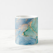 Metallische Wirbel: Abstrakte Fluid Art Kaffeetasse (Mittel)