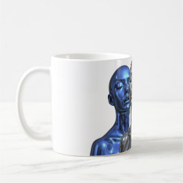 Metallische Zukunftsfrauen Kaffeetasse