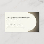 Metallischer Akzent (gelb) Ernennung Terminkarte (Rückseite)